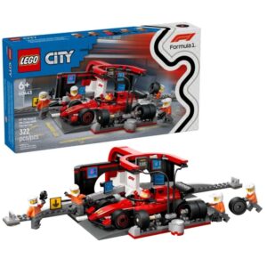 lego 60443 f1 維修站、維修人員和 ferrari 汽車 f1® pit stop & pit crew with ferrari car